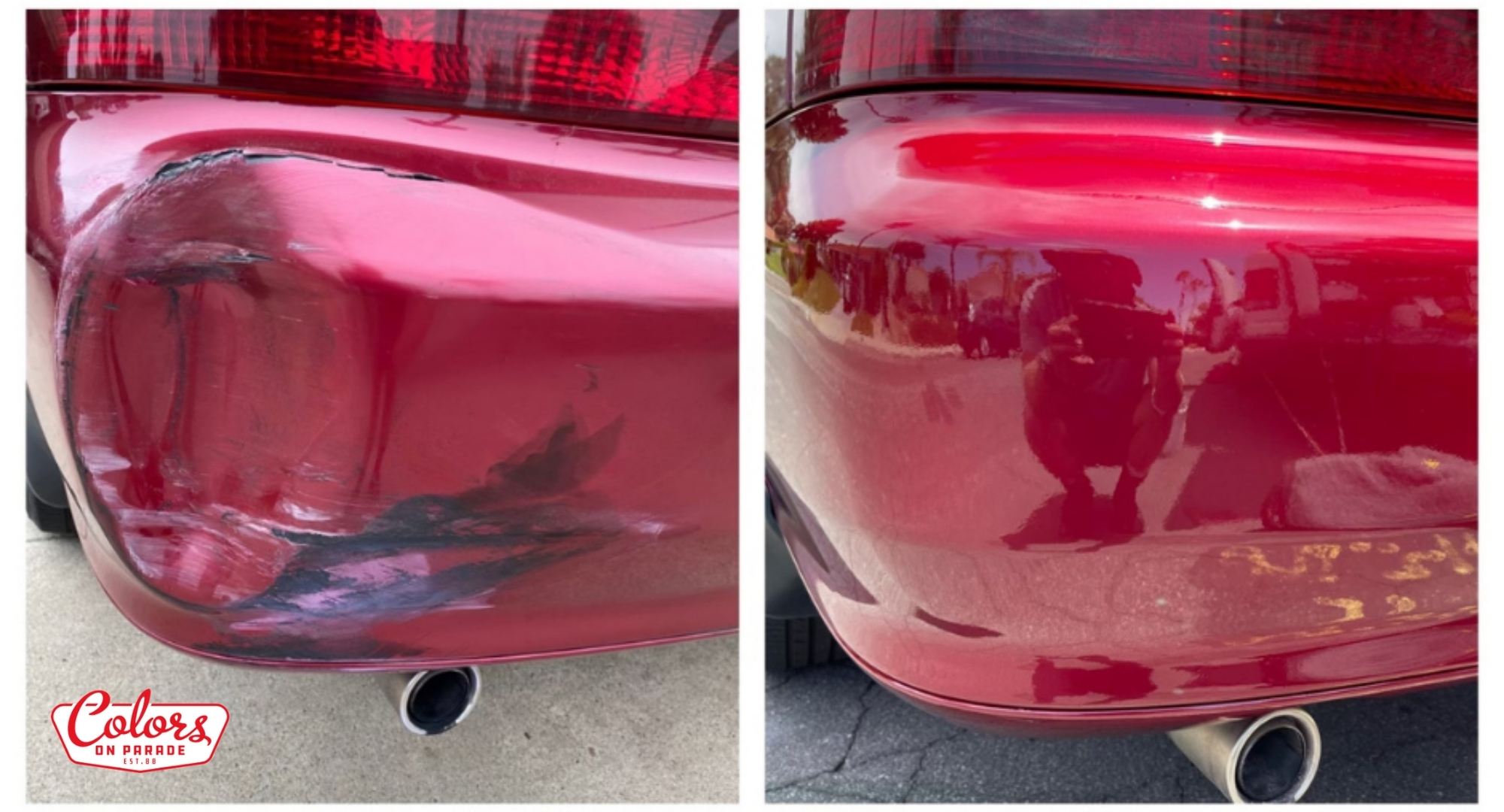 bumper repair before and after